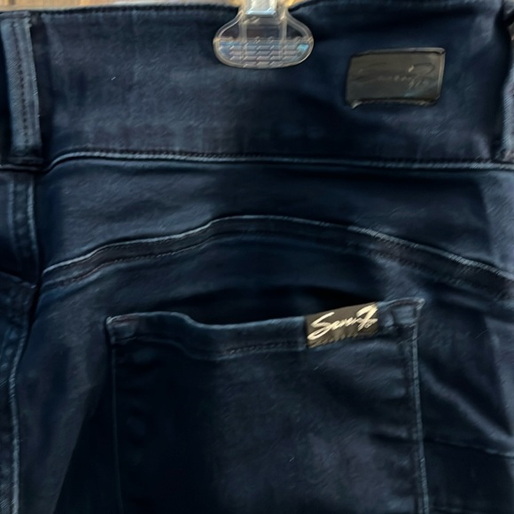 Seven7 (18) Jeans Curvy Ankle Skinny Cozy Comfy Soft Stretchy Dark Blue - Picture 4 of 7